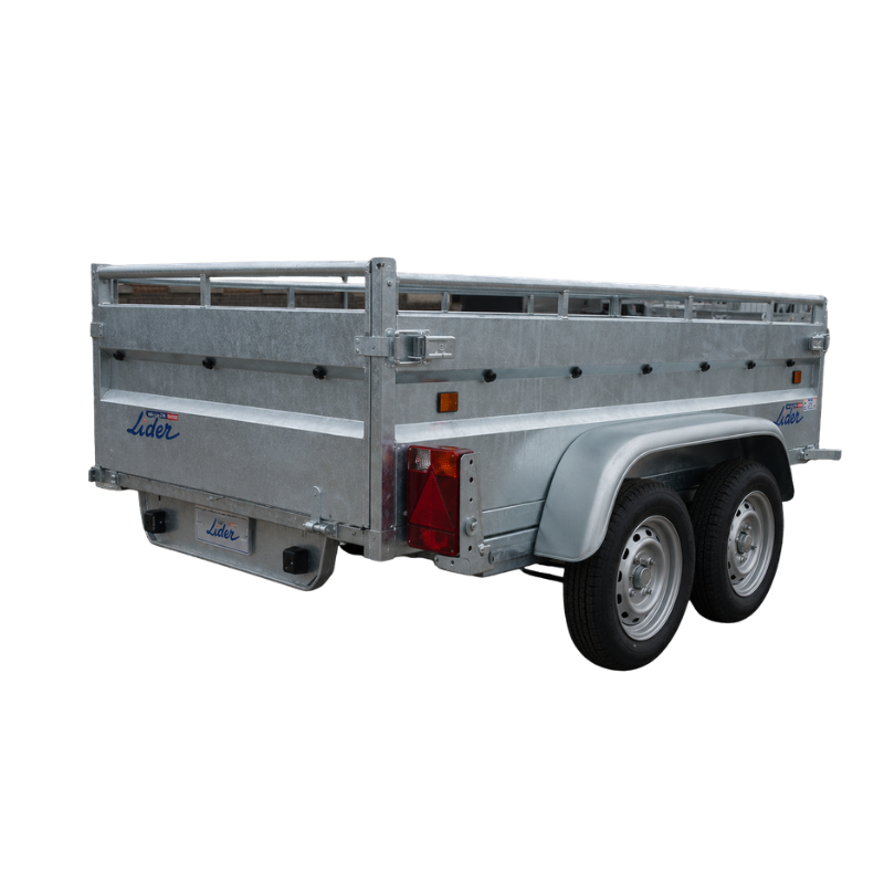 LIDER - Remorque benne hydraulique double essieu 253 × 134 × 50 cm - PTAC 1 000 kg - Vue 2