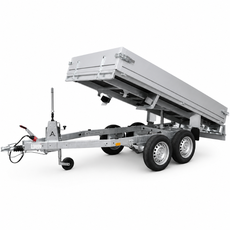 LIDER – Remorque benne manuelle roues extérieures 34352 PTAC 1 500 kg