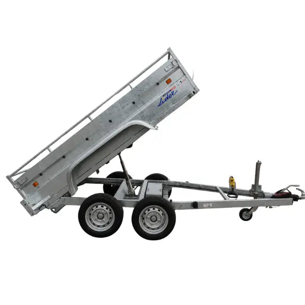 LIDER – Remorque benne hydraulique double essieu 253 × 134 × 50 cm – PTAC 1 500 kg - Vue 3