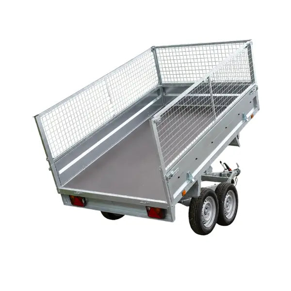 LIDER 39560 - Benne hydraulique double essieu avec rehausses grillagées - PTAC 750 kg - Vue 4